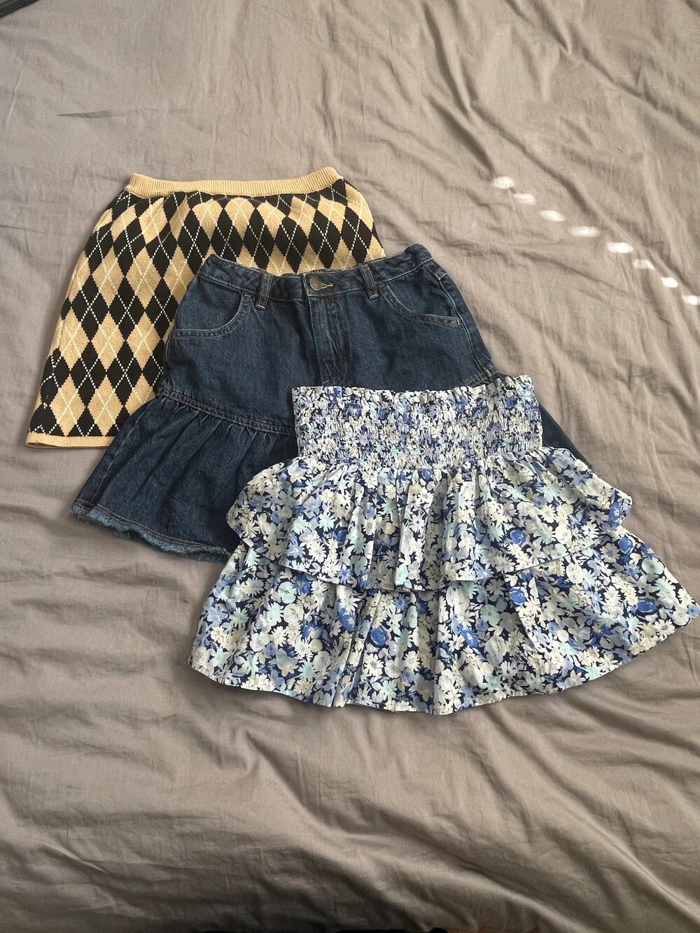 Girls’ Mini Skirt Bundle – 3 Skirts – Size 10